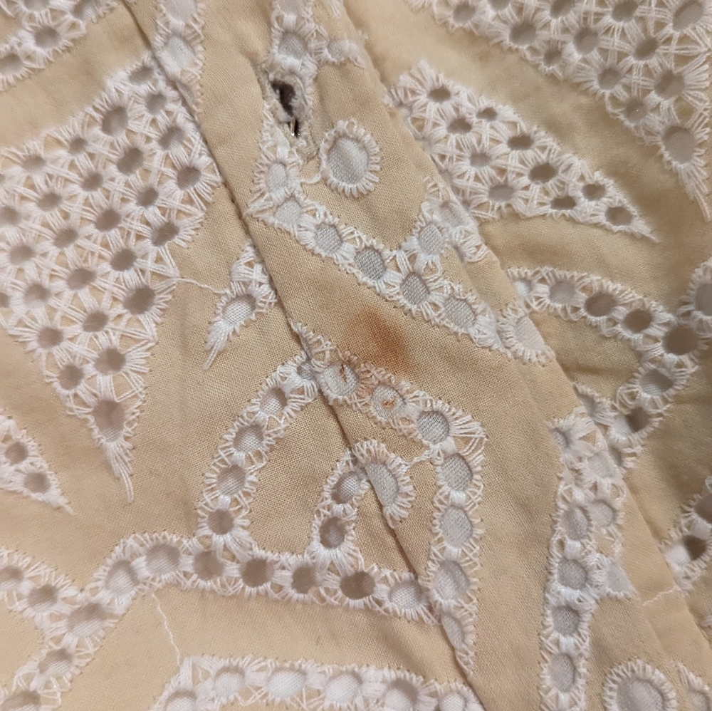 Antonio Melani Eyelet Lace Button Down Dress Size 0 - Picture 12 of 13